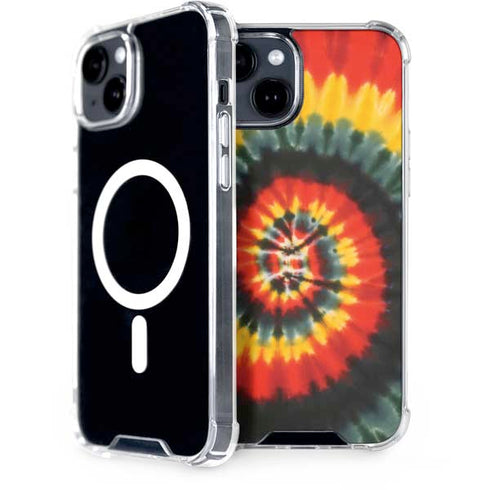 Liquid Blue Tie Dye - Rasta Spiral iPhone 13 MagSafe Case