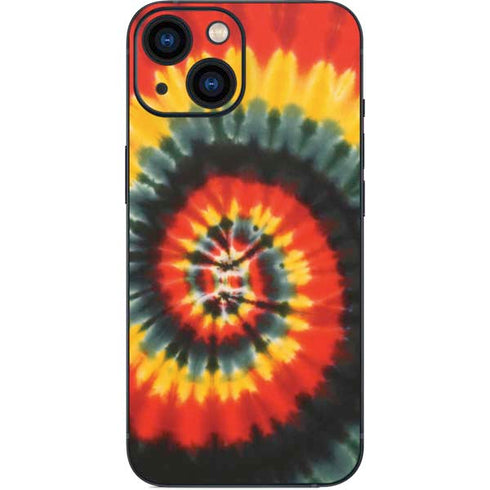 Liquid Blue Tie Dye - Rasta Spiral iPhone 13 Mini Skin