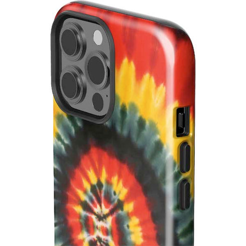 Liquid Blue Tie Dye - Rasta Spiral iPhone 13 Pro Max Impact Case