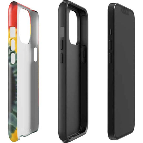 Liquid Blue Tie Dye - Rasta Spiral iPhone 13 Pro Max Impact Case