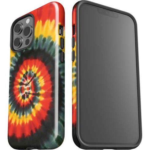 Liquid Blue Tie Dye - Rasta Spiral iPhone 13 Pro Max Impact Case