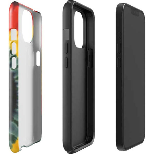 Liquid Blue Tie Dye - Rasta Spiral iPhone 14 Plus Impact Case