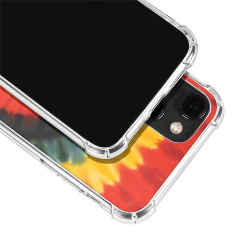 Liquid Blue Tie Dye - Rasta Spiral iPhone 14 Plus Clear Case