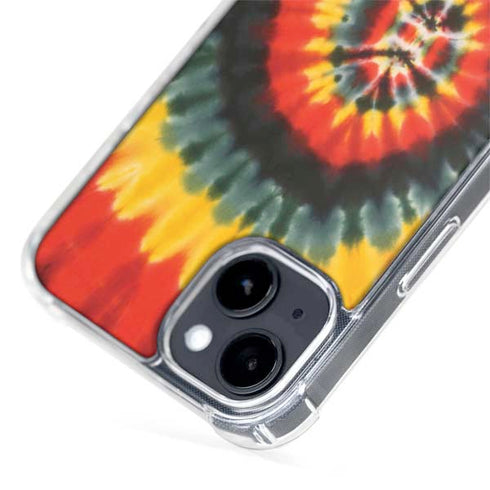 Liquid Blue Tie Dye - Rasta Spiral iPhone 15 Plus MagSafe Case