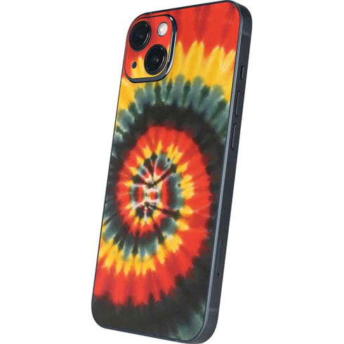 Liquid Blue Tie Dye - Rasta Spiral iPhone 15 Plus Skin