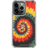 Liquid Blue Tie Dye - Rasta Spiral iPhone 14 Pro Clear Case