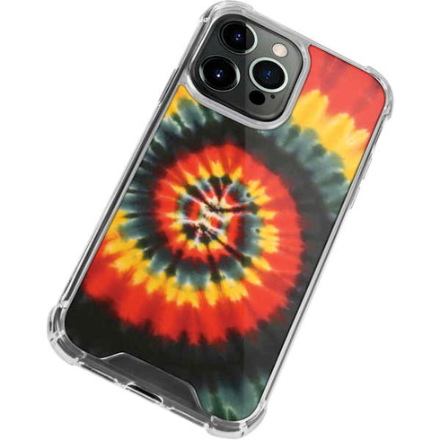 Liquid Blue Tie Dye - Rasta Spiral iPhone 15 Pro Clear Case