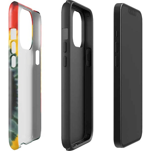 Liquid Blue Tie Dye - Rasta Spiral iPhone 15 Pro Impact Case