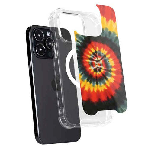 Liquid Blue Tie Dye - Rasta Spiral iPhone 15 Pro MagSafe Case