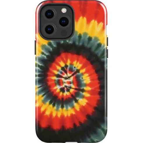Liquid Blue Tie Dye - Rasta Spiral iPhone 15 Pro Max Impact Case