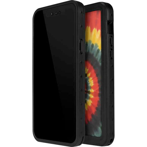 Liquid Blue Tie Dye - Rasta Spiral iPhone 14 Pro Max Waterproof Case