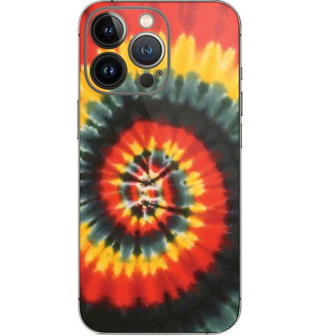 Liquid Blue Tie Dye - Rasta Spiral iPhone 14 Pro Skin