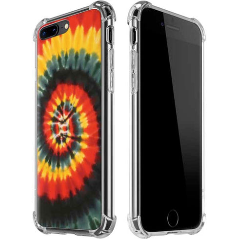Liquid Blue Tie Dye - Rasta Spiral iPhone 7/8 Plus Clear Case