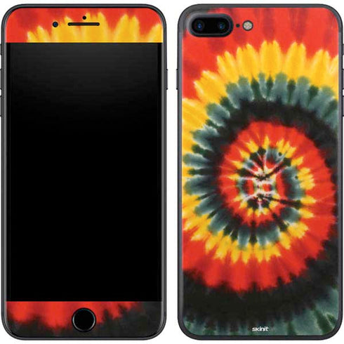 Liquid Blue Tie Dye - Rasta Spiral iPhone 7 Plus Skin
