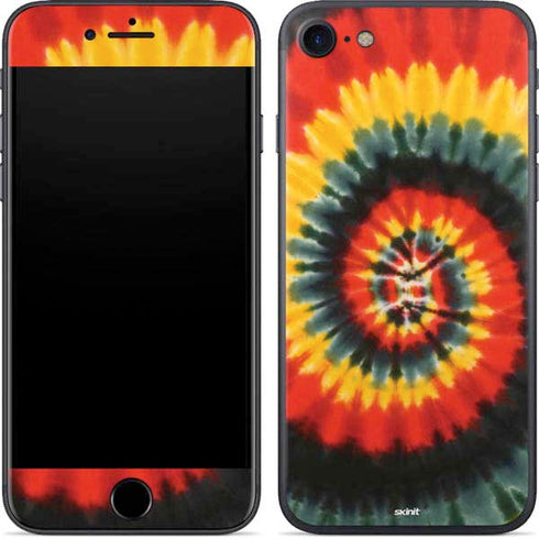 Liquid Blue Tie Dye - Rasta Spiral iPhone 7 Skin