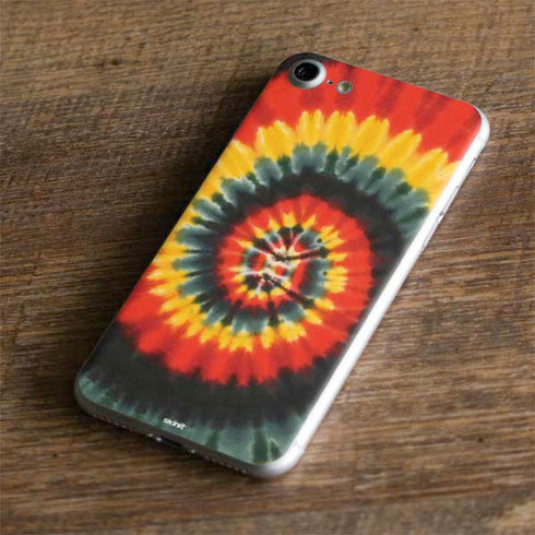 Liquid Blue Tie Dye - Rasta Spiral iPhone 7 Skin
