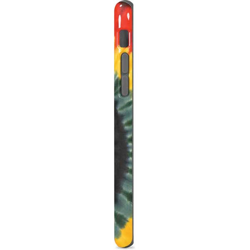 Liquid Blue Tie Dye - Rasta Spiral iPhone 8 Pro Case