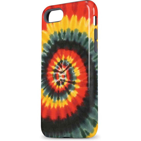 Liquid Blue Tie Dye - Rasta Spiral iPhone 8 Pro Case