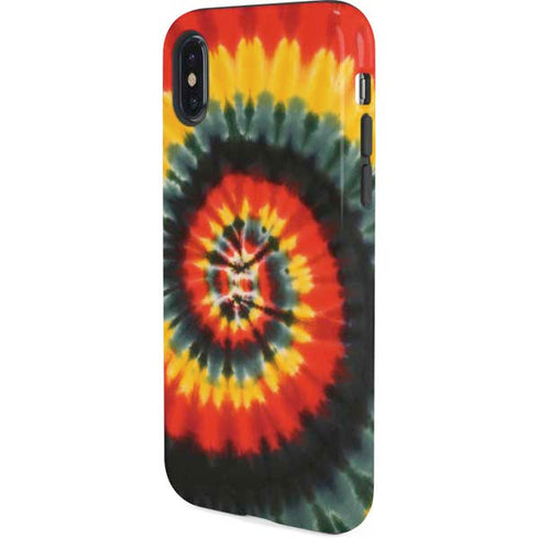 Liquid Blue Tie Dye - Rasta Spiral iPhone X Pro Case