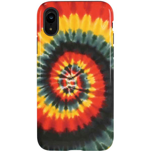 Liquid Blue Tie Dye - Rasta Spiral iPhone XR Pro Case