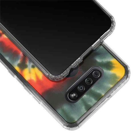 Liquid Blue Tie Dye - Rasta Spiral LG K51/Q51 Clear Case