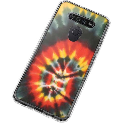 Liquid Blue Tie Dye - Rasta Spiral LG K51/Q51 Clear Case