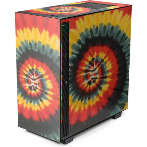 Liquid Blue Tie Dye - Rasta Spiral NZXT H510 Compact ATX Mid-Tower Case Skin
