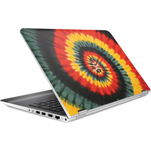 Liquid Blue Tie Dye - Rasta Spiral HP Pavilion Skin