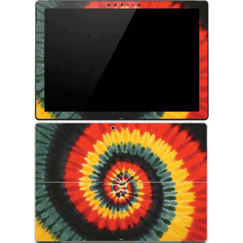 Liquid Blue Tie Dye - Rasta Spiral Surface Pro 4 Skin