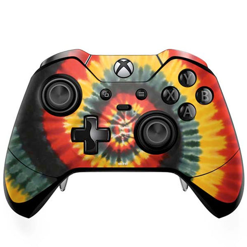 Liquid Blue Tie Dye - Rasta Spiral Xbox One Elite Controller Skin