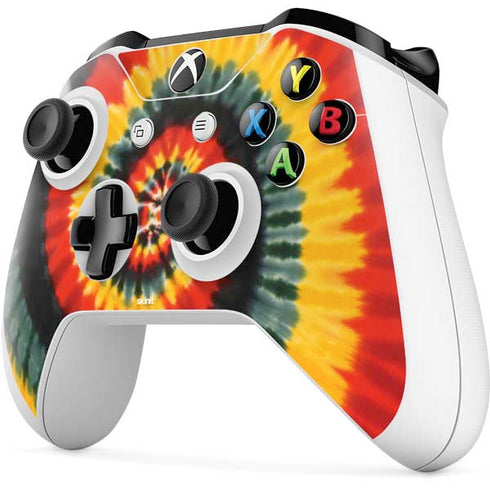 Liquid Blue Tie Dye - Rasta Spiral Xbox One S All-Digital Edition Bundle Skin