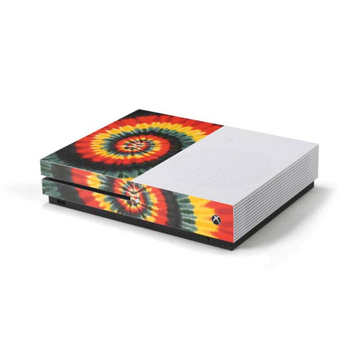 Liquid Blue Tie Dye - Rasta Spiral Xbox One S Console Skin