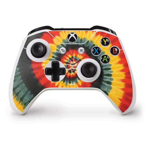Liquid Blue Tie Dye - Rasta Spiral Xbox One S Controller Skin