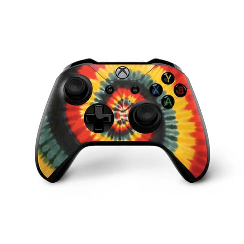 Liquid Blue Tie Dye - Rasta Spiral Xbox One X Bundle Skin