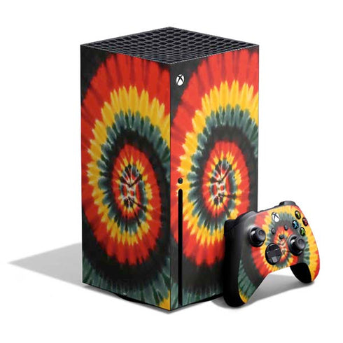 Liquid Blue Tie Dye - Rasta Spiral Xbox Series X Bundle Skin