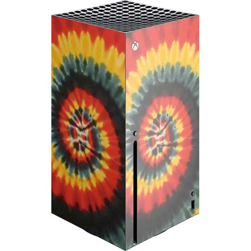 Liquid Blue Tie Dye - Rasta Spiral Xbox Series X Console Skin