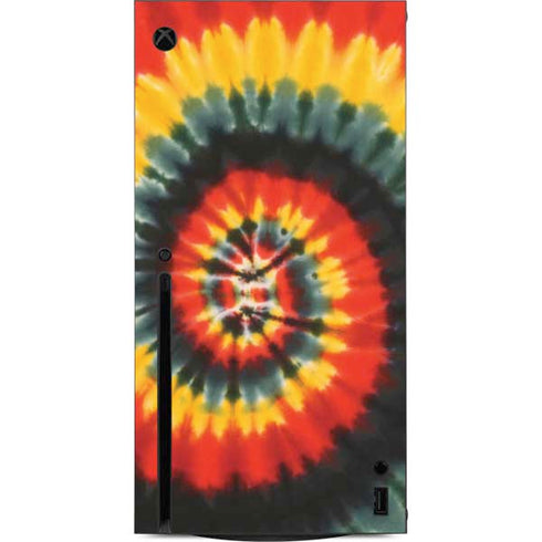 Liquid Blue Tie Dye - Rasta Spiral Xbox Series X Console Skin