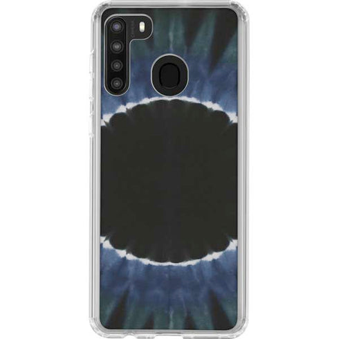 Liquid Blue Tie Dye - Sunflower Galaxy A21 Clear Case