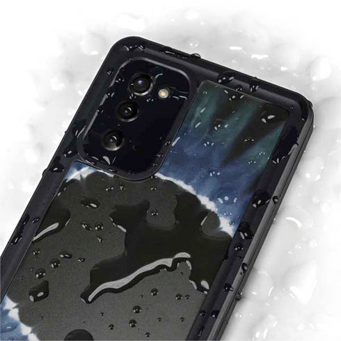 Liquid Blue Tie Dye - Sunflower Galaxy Note20 5G Waterproof Case