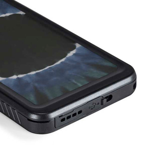 Liquid Blue Tie Dye - Sunflower Galaxy S23 Plus Waterproof Case