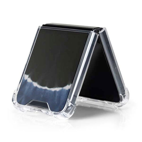 Liquid Blue Tie Dye - Sunflower Galaxy Z Flip5 5G Clear Case