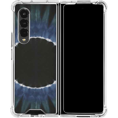 Liquid Blue Tie Dye - Sunflower Galaxy Z Fold4 5G Clear Case