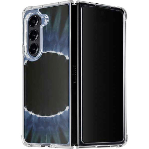 Liquid Blue Tie Dye - Sunflower Galaxy Z Fold5 5G Clear Case
