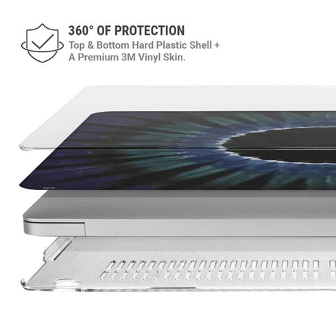 Liquid Blue Tie Dye - Sunflower MacBook Pro 16in (2019-20) Case plus Skin