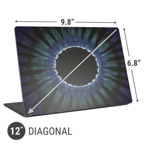 Liquid Blue Tie Dye - Sunflower Universal Laptop 12in (9.8 x 6.8in) Skin