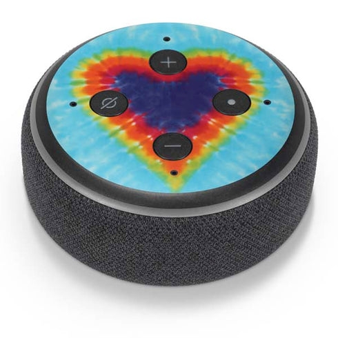 Liquid Blue Tie Dye Heart Amazon Echo Dot Skin