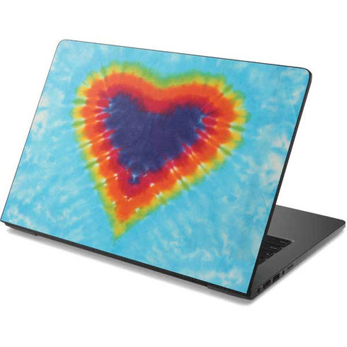 Liquid Blue Tie Dye Heart Dell Chromebook Skin