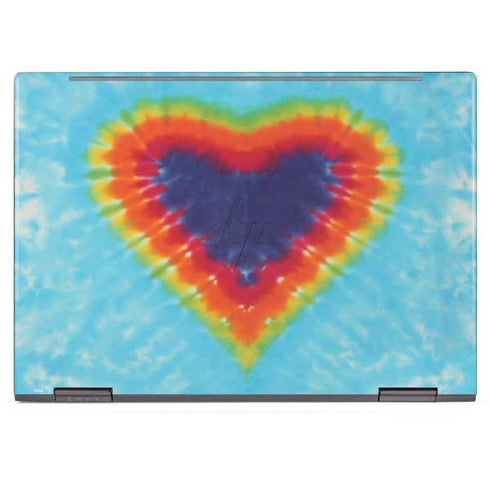 Liquid Blue Tie Dye Heart HP Envy Skin