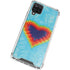 Liquid Blue Tie Dye Heart Galaxy A12 Clear Case