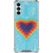Liquid Blue Tie Dye Heart Galaxy A13 5G Clear Case
